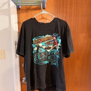 Harley-Davidson Black Tee with Colorful Graphic